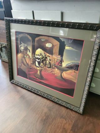 Salvador Dali Print Beautifully Framed 34×29 Slave Market W/ Disappearing Bust