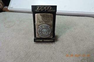 Vintage Camel Zippo 85th Anniversary Emblem Silver Plated Pewter Emblem 1998
