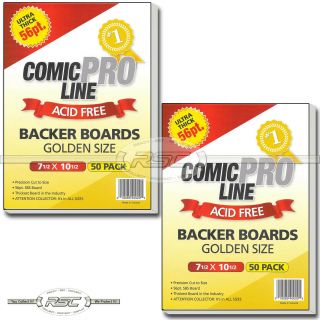 100 - Comic Pro Line Golden Age 56pt Premium Backer Boards - 7 - 1/2 " X 10 - 1/2 "