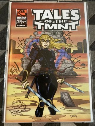 Mirage Publishing Tales Of The Tmnt 69 Signed By Dan Berger With Head Sketch