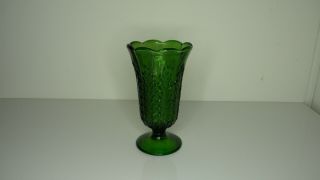 Vintage E.  O.  Brody Co Large Green Glass Flower Vase 9 " M5200 Cleveland,  Ohio Usa