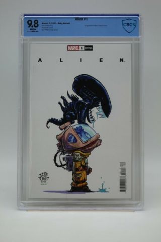 Alien (2021) 1 Skottie Young Baby Variant Cover Cbcs 9.  8 Blue Label White Pages
