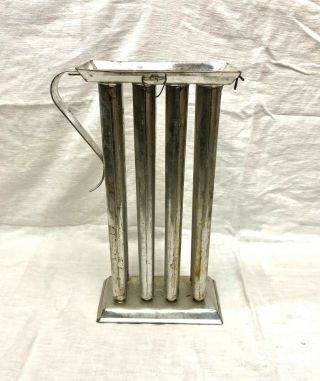 Vintage Tin 10 " Candle Mold - 6 Tapered Molds