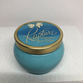 Vintage Aqua Bottle Avon Rapture Perfumed Skin Softener