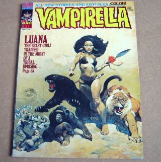 Vampirella 31 By Warren Magazines Frazetta Cover.  1974 Vg,