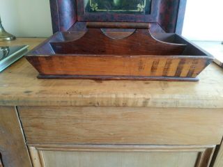 Antique Wooden Knife Tray Utensil Tray Box