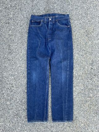 Vintage 70s Levi’s 501 Dark Wash Blue Jeans Denim Sz 32 No Big E No Redline Usa