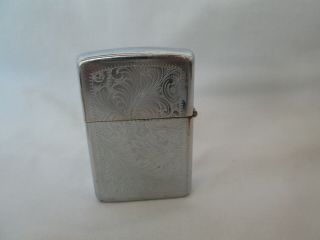 Zippo Venetian Scroll Etched Lighter Not Engraved 1986 Vintage