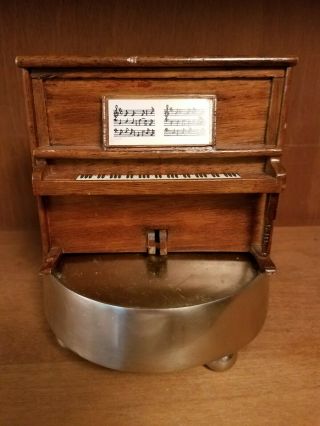 Vintage Wooden Miniature Upright Piano Music Box,  Plays " Fur Elise 