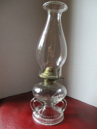 Antique Patent 1868 Ripley Two Handled Finger Oil Lamp