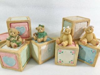 Cherished Teddies Priscilla Hillman 4 Mini Teddies