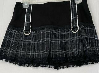 Vintage 90s 00s Tripp Nyc Skirt Rare Size Small Black Plaid