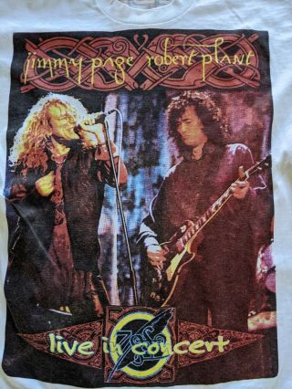 Vintage Led Zeppelin Robert Plant Jimmy Page Zoso Tour 1995 Shirt