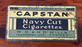 Vintage Capstan W.  D & H.  O Wells Navy Cut Cigarette Tin