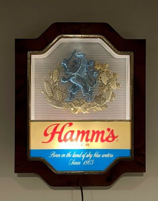 Vintage Hamm’s Beer Sign Lion Olympia Brewing Company