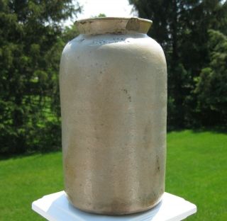 Antique John Bell Waynesboro Pa Signed Canning Jar / Crock -