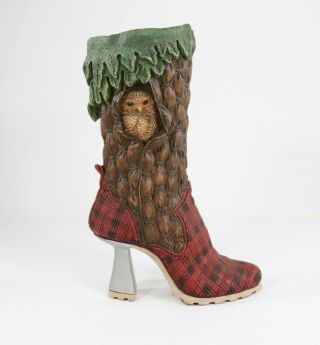 Just The Right Shoe By Raine 25188 " North Woods Owl " 2000 Collectible Figurine