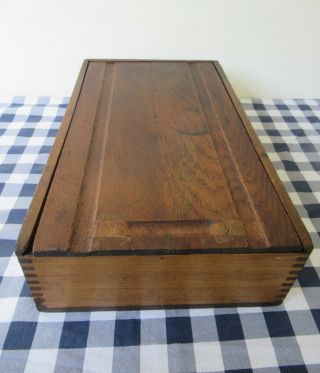 Antique Candle Box,  Wood,  Large With Sliding Lid,  Vintage Primitive,  15 " X10 " X 4 "