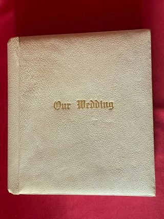Vintage “our Wedding” Photo Album From 1947 Black & White 30 - 10 " X 8 " Pictures