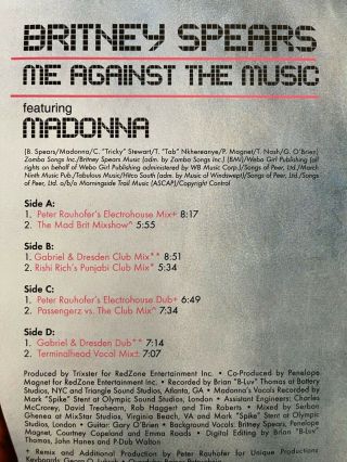 Britney Spears & Madonna - Me Against The Music (8 Remixes - 2 discs) 3