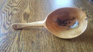 Old Carved Burl Voyageur Canoe Cup Great Lakes Antique Native American