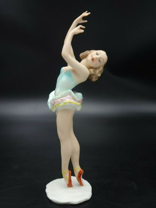 Vintage Hutschenreuther " Ballerina Posing " Figurine By Hans Achtziger 8207