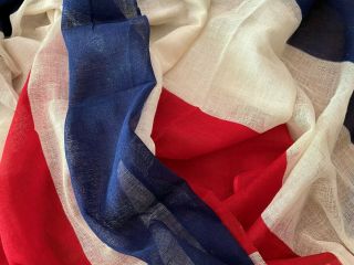 Antique Patriotic Flag Bunting Fabric Red White Blue Patriotic Gauze 4th Of July