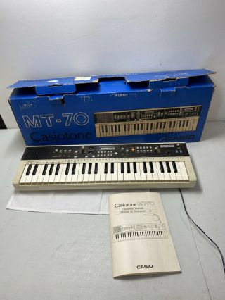 Vintage Casio Mt - 70 Casiotone Electric Keyboard With Box