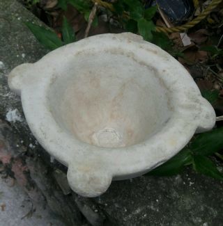 Antique Vintage Marble Stone Mortar Apothecary Pharmacy