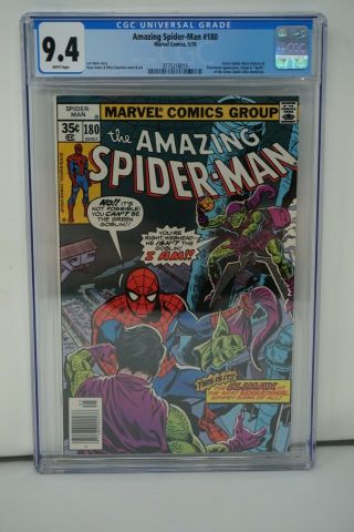 Marvel Comics Cgc 9.  4 The Spider - Man 180 5/78 White Pages