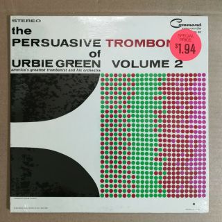 Urbie Green The Persuasive Trombone Volume 2 Lp Command Rs 838 Sd