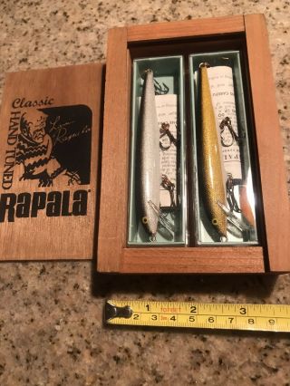 Rapala Classic Finnish Minnows With Wooden Diplay Case 2