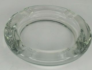 Vintage 5 3/4 " Glass Ashtray Round Circular Clear