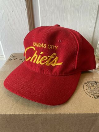 Kansas City Chiefs SnapBack Script Hat Sports Specialties Vintage 90s SingleLine 2