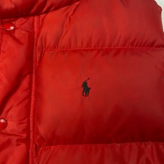 Vintage Polo Ralph Lauren Goose Down Puffer Vest Size Xl Red
