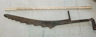 Antique Hay Saw Knife Forged All Primitive Early Farm Tool 1800 Vg