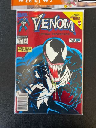 Marvel Venom Lethal Protector 1 Red Foil Newsstand Upc Variant Cover