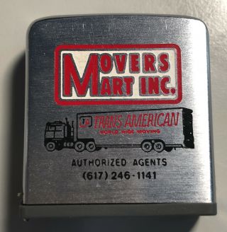 Vintage Zippo Advertising Measuring Tape Movers Mart Inc.  Truck Transportation