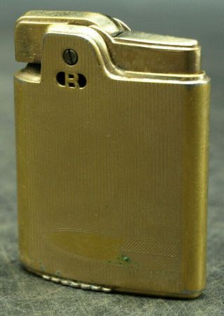 Vintage Mid Century Modern 1950 Ronson Essex Lighter Brass (g3)