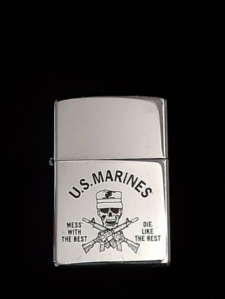 2000 U.  S.  Marines " Mess With The Best,  Die Like The Rest " Zippo Lighter