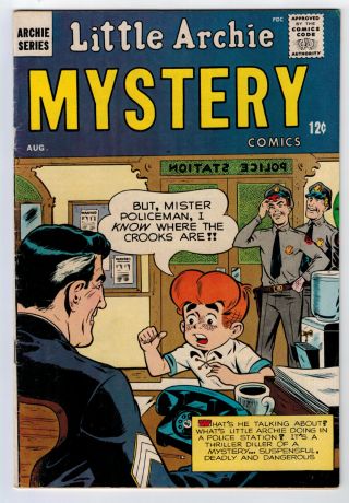 Little Archie Mystery 1 4.  5 1963 Off - White Pages