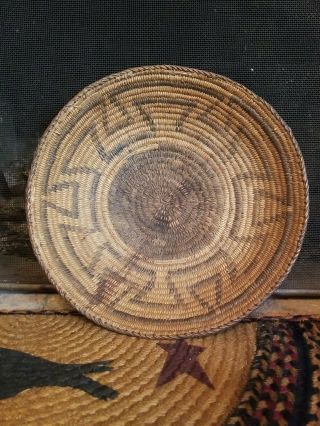 Vintage Antique Native American Indian Basket Serving Bowl Large 13 "