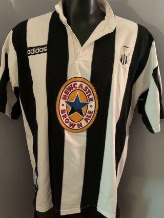 Vintage Adidas Newcastle United 1996 - 1997 Home Soccer Jersey.  Size Xxl Adults