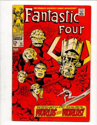 Fantastic Four 75 Marvel Comics June 1968 Galactus & Silver Surfer Appear