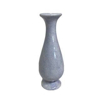 Vintage Handmade Ceramic Bud Vase Blue Speckled Glaze
