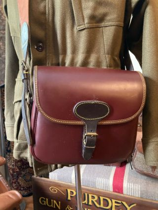 Vintage English Leather Cartridge Bag,  100 Capacity