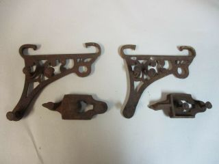 2 Antique Horse And Buggy Seat Support Brackets Or Foot Board Support Brackets