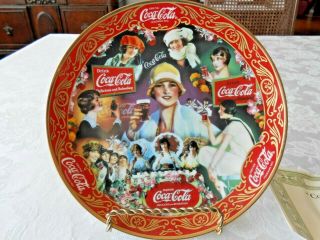 Vintage Franklin Coca Cola Plate Roaring 20 