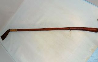 Antique Vintage Brown Leather - Wrapped Riding Crop