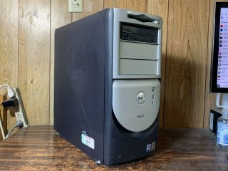 Vintage Dell Dimension 8100 Retro Gaming Computer Rs232 Parallel P4 Cpu Agp